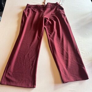 Athleta Seasoft Straight Pant XL Burgundy Wine Red Fall Comfy NWT